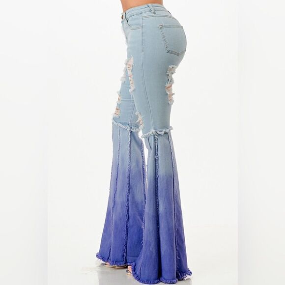 Purple Candy Dip Dye Concert Jeans - Picture 3 of 4